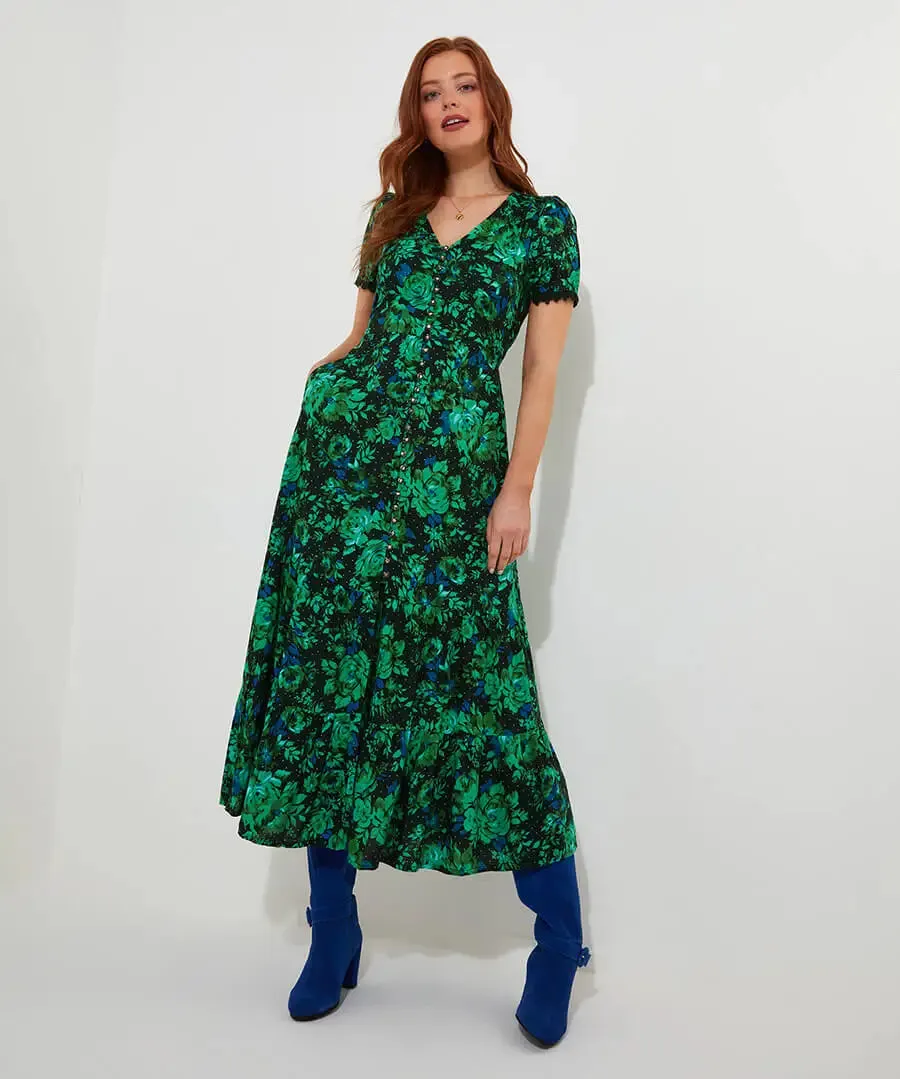 Joe Browns 8 Green Daisy Dreams Dress