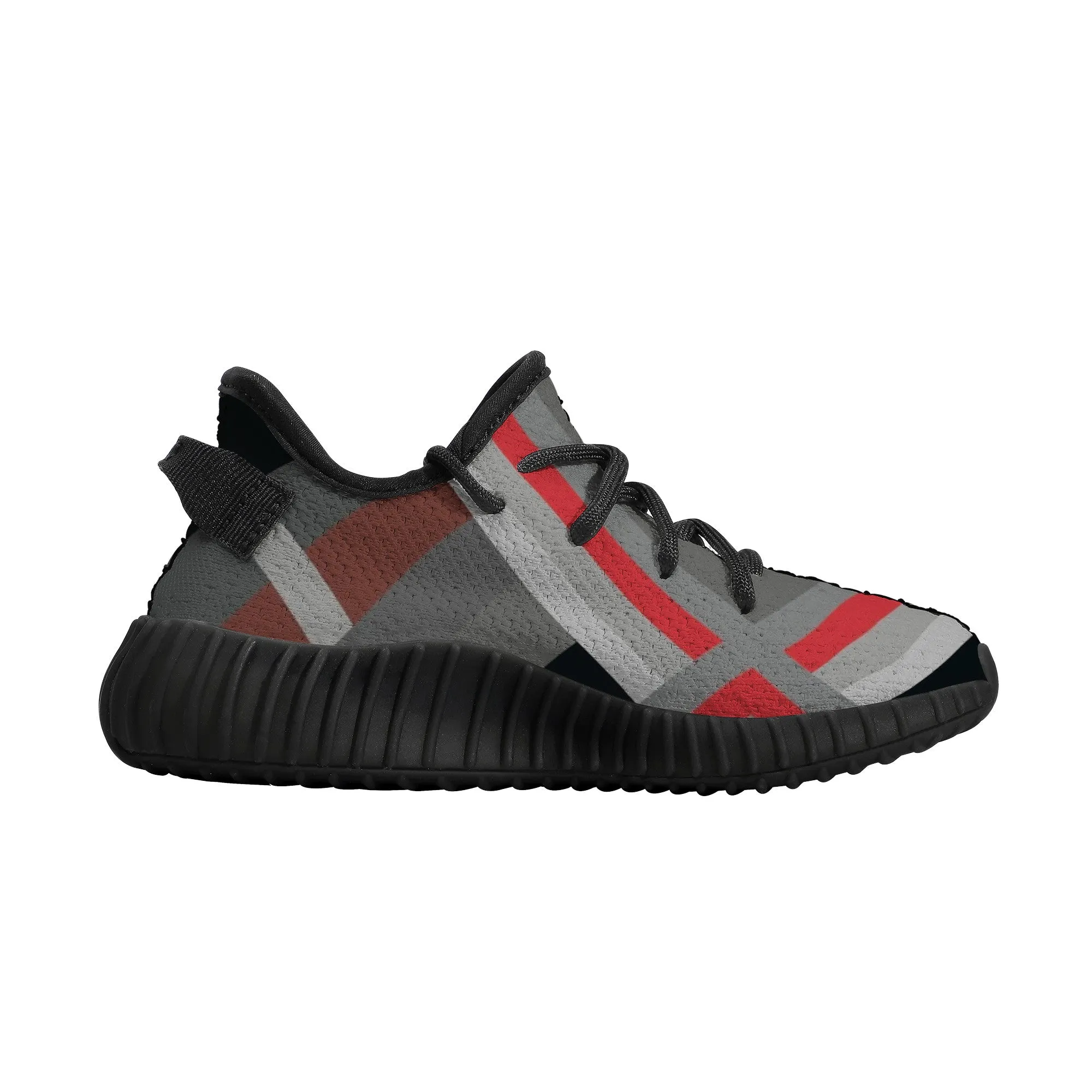 Kids Mesh Knit Sneaker - Black/Red