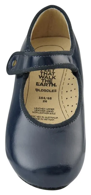 Old Soles Girl's Praline Lady Jane Leather Mary Janes, Baltic