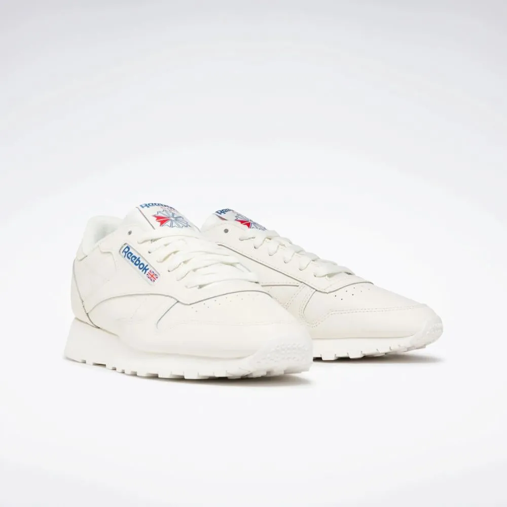 Reebok Footwear Men Classic Leather Shoes CHALK/VECBLU/VECRED