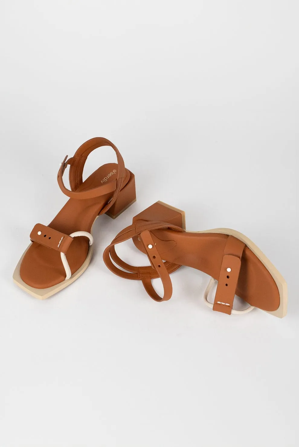 The Squoval Vegan Apple Leather Heeled Sandal | Multiple Colours