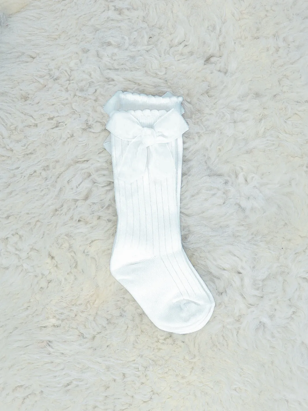 Velvet Bow Socks - 6 Colors Available
