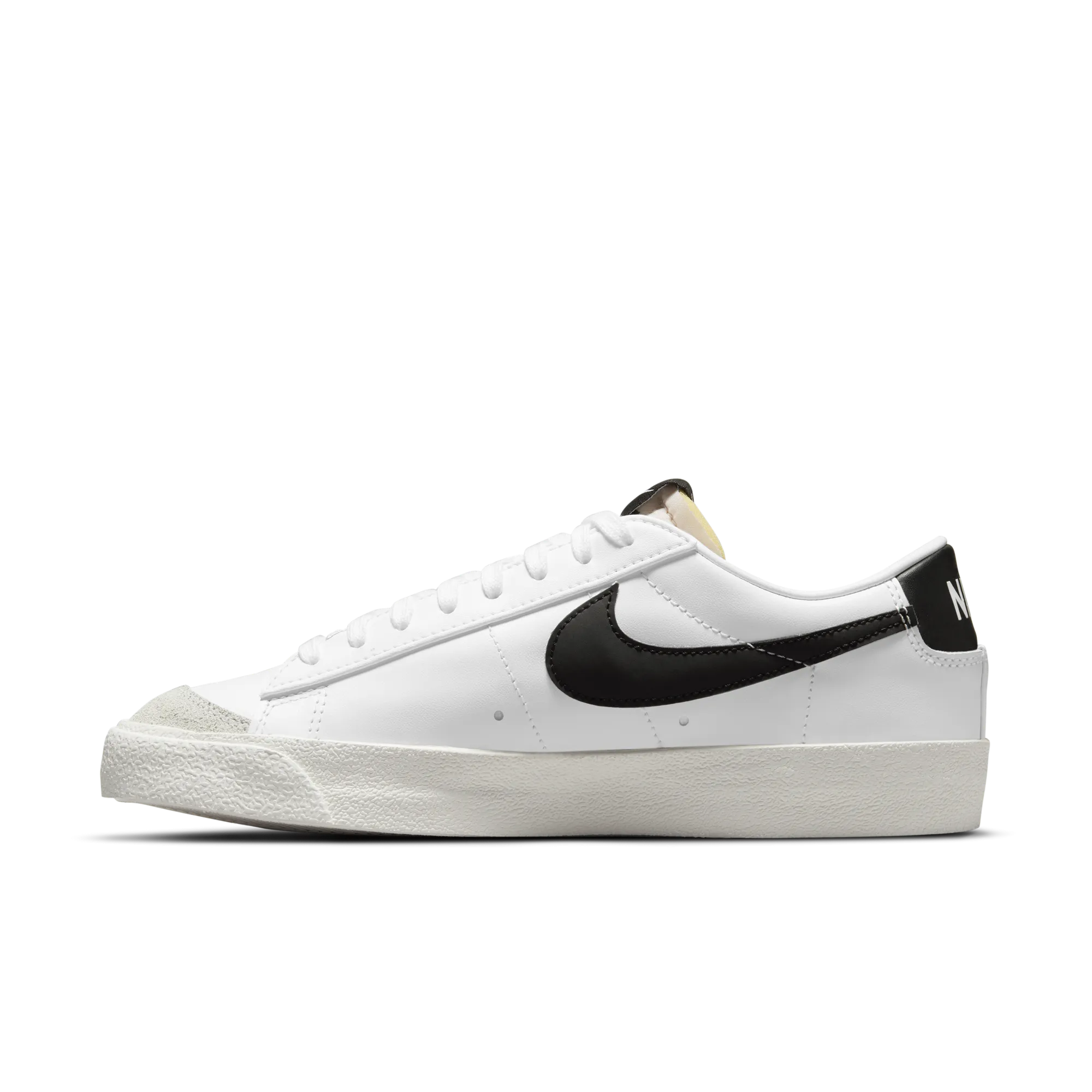 Womens Nike Blazer Low '77 'White/ Black Heel'